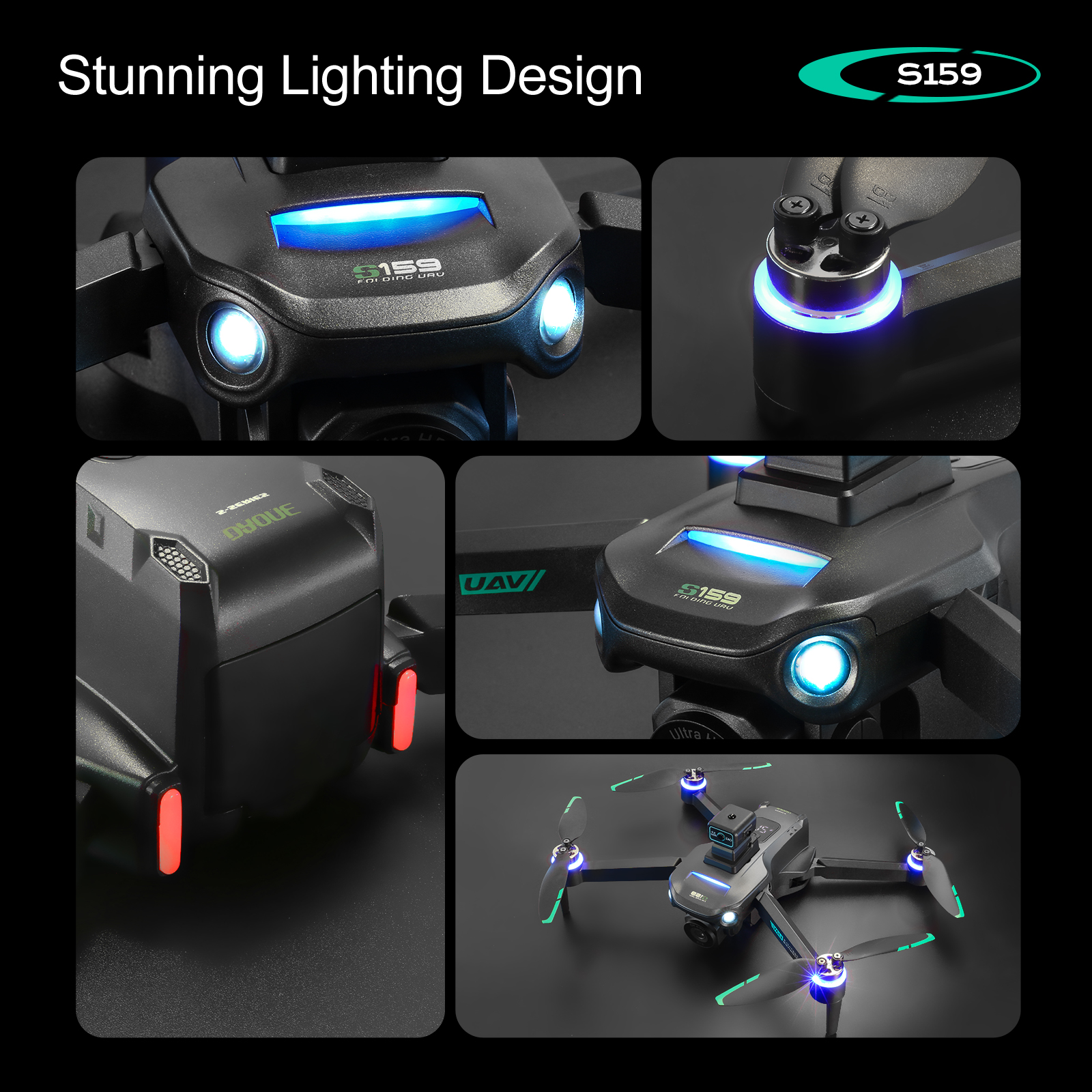 S159 GPS Drone 4K Profesional  - огляд і ціна Drone Gimbal Brushless